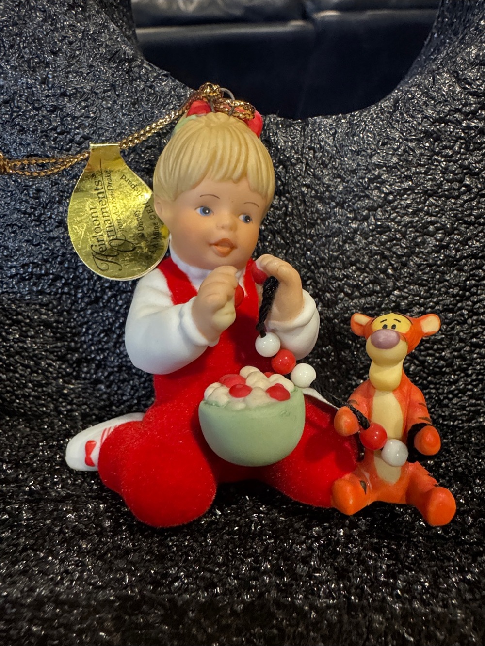 Ashton-Drake “Popcorn & Cranberries Ornament with Tigger. “A Very Pooh Christmas